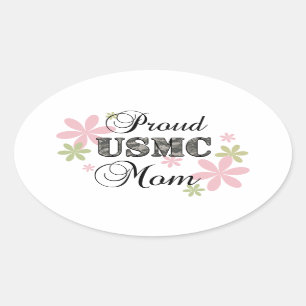 Usmc-Mama [Florida-Camouflage] Ovaler Aufkleber