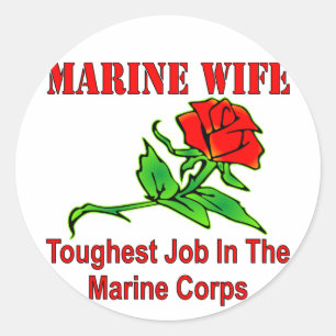 Usmc-MarineEhefrau-stärkster Job im Marinekorps Runder Aufkleber