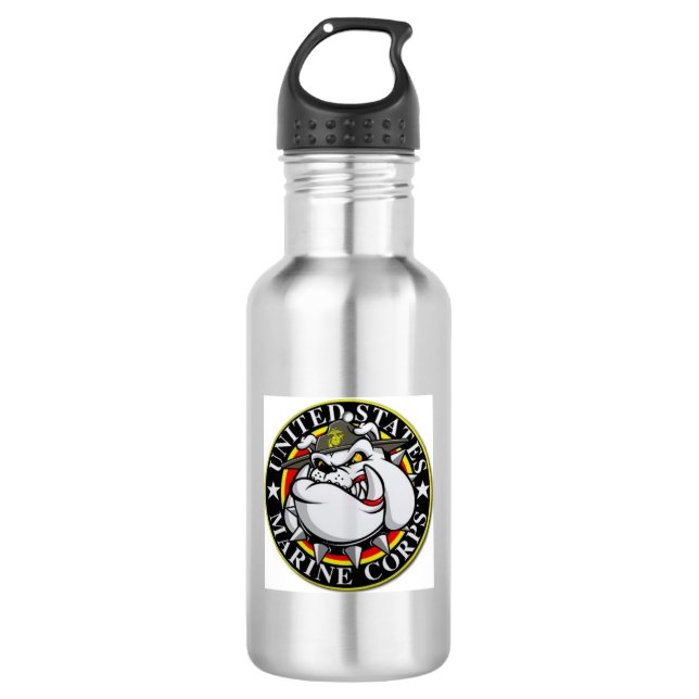 USMC Mascot Edelstahlflasche (Vorderseite)