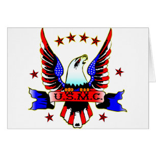 USMC Old School Rouge blanc et bleu tatouage d'aig