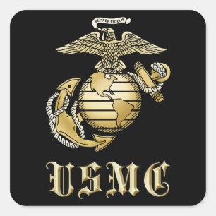 USMC QUADRATISCHER AUFKLEBER