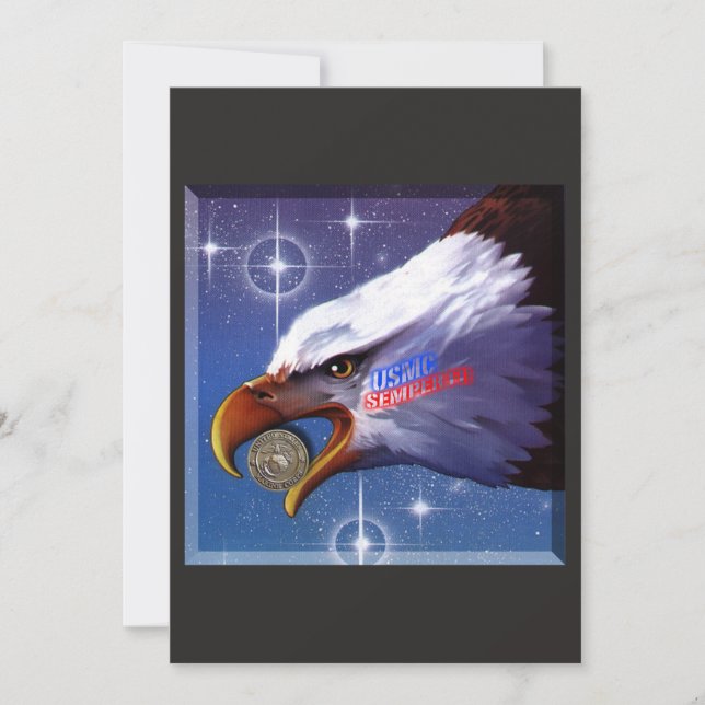 USMC Siegel and Eagle Customizable Card! Save The Date (Vorderseite)