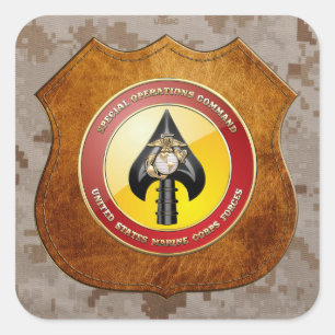USMC Spezialeinsatzkommando (MARSOC) [3D] Quadratischer Aufkleber