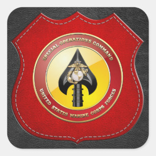 Usmc-Spezialoperationen befehlen (MARSOC) [3D] Quadratischer Aufkleber