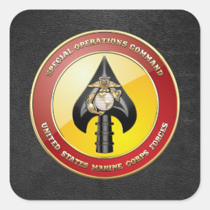 Usmc-Spezialoperationen befehlen (MARSOC) [3D] Quadratischer Aufkleber