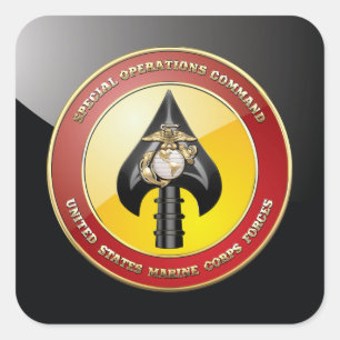 Usmc-Spezialoperationen befehlen (MARSOC) [3D] Quadratischer Aufkleber