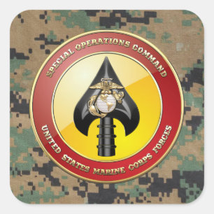 Usmc-Spezialoperationen befehlen (MARSOC) [3D] Quadratischer Aufkleber