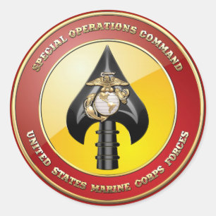 Usmc-Spezialoperationen befehlen (MARSOC) [3D] Runder Aufkleber