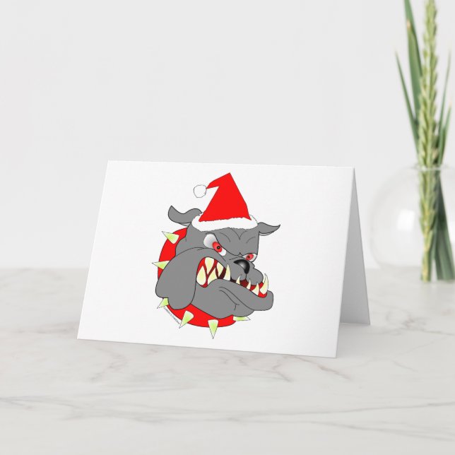 Usmc-Teufel-Hundeweihnachten Feiertagskarte (Vorderseite)