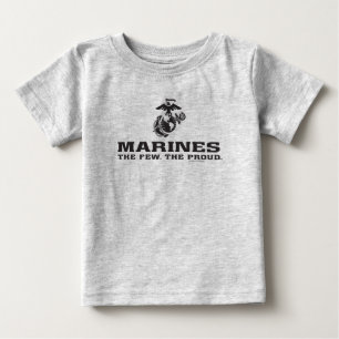 USMC The Few The Proud Logo Stacked - Black Baby T-shirt