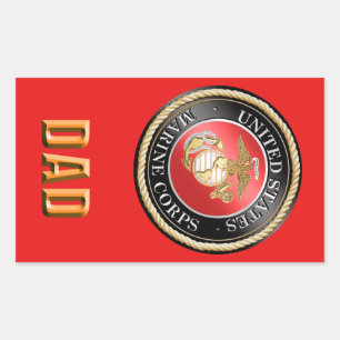Usmc-Vater-Aufkleber Rechteckiger Aufkleber