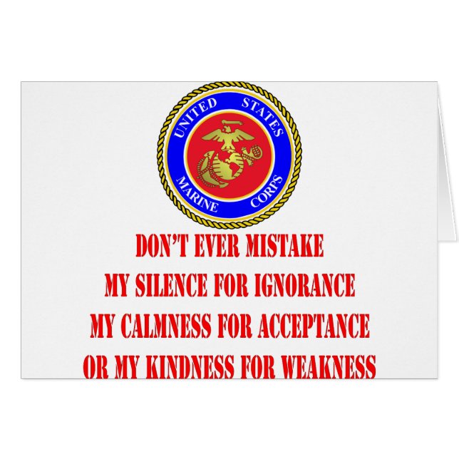 USMC verbiete mir nicht einmal meine Güte für Schw (Vorderseite (Horizontal))
