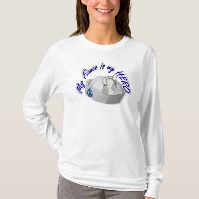 USNAVYFANMERCH, Seemann-Hut, Verlobte T-Shirt (Vorderseite)