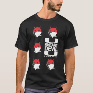 UsneakydevilU schwarzes T-Shirt