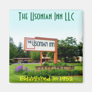 Usonian Inn Square magnet - Straßenschild