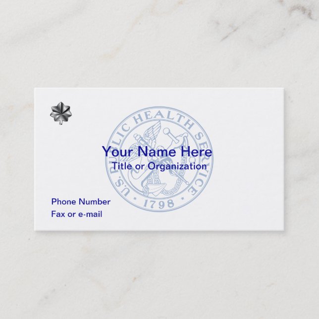 USPHS Commander Business Card Visitenkarte (Vorderseite)