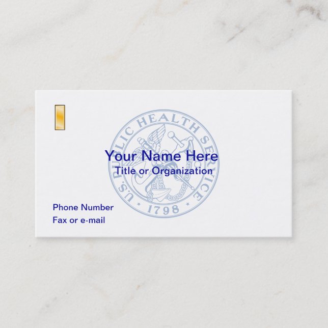 USPHS Ensign Business Card Visitenkarte (Vorderseite)