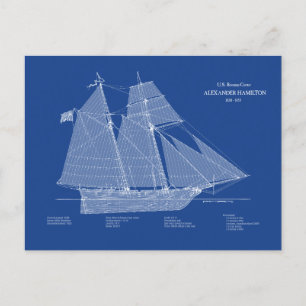 USRC Alexander Hamilton - ABD Postkarte