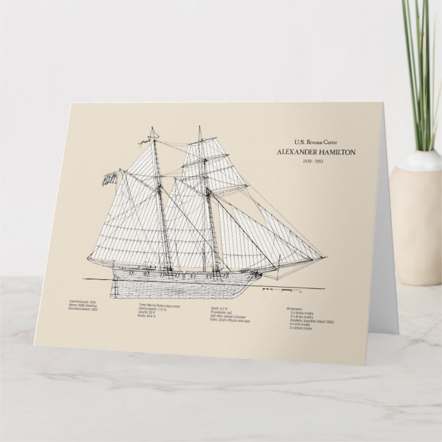 USRC Alexander Hamilton - SBD Dankeskarte (Vorderseite)