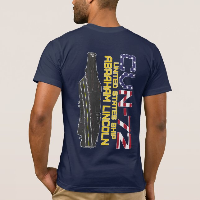 USS ABRAHAM LINCOLN CVN-72 T - Shirt (Rückseite)