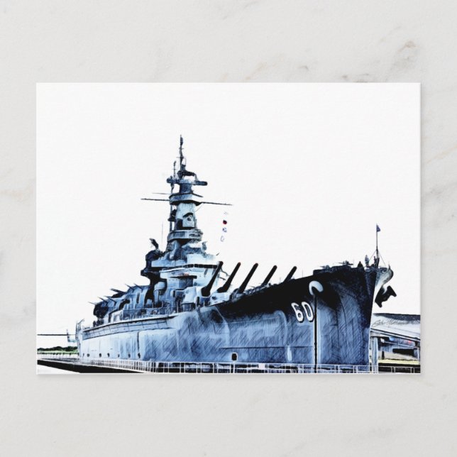 USS Alabama Battleship Memorial Park Postkarte (Vorderseite)