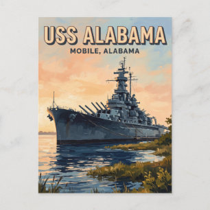 USS Alabama-Schlachtschiff-Memorialpark Postkarte