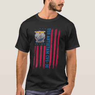 USS Antietam CVS-36 USA Flag Aircraft Carrier Vete T-Shirt