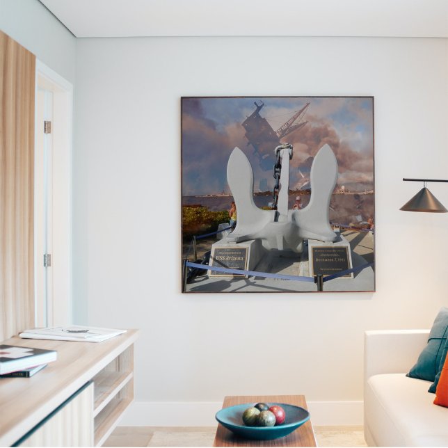 USS Arizona Anchor und Schiff im Hafen von Pearl Poster (Von Creator hochgeladen)