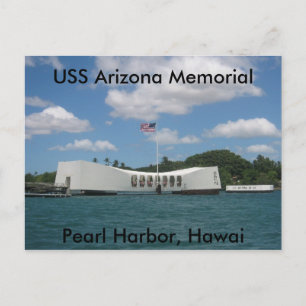 USS Arizona Memorial, Pearl Harbour, Hawai Postkarte