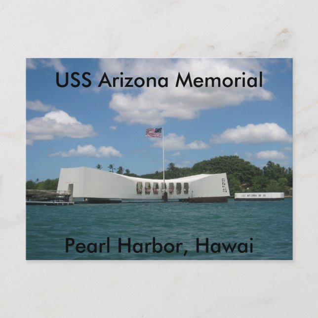 USS Arizona Memorial, Pearl Harbour, Hawai Postkarte (Vorderseite)