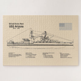 USS Arizona - Schiffs-Blueprint-Pläne SD