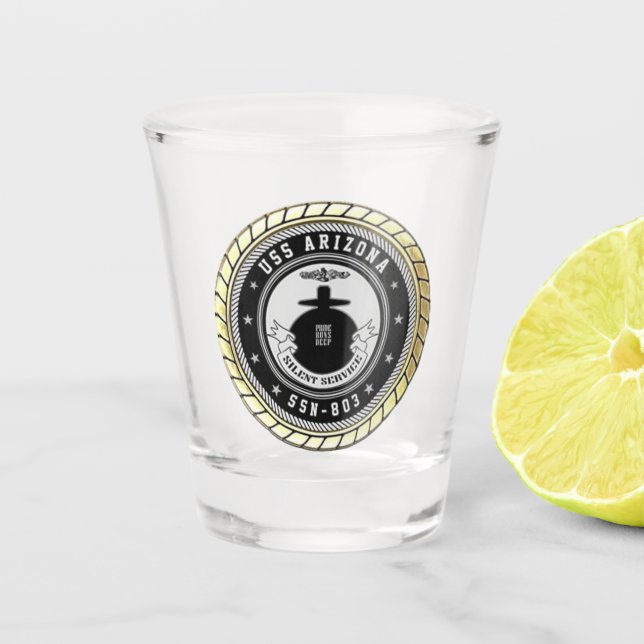 USS Arizona (SSN-803) Schnapsglas (Vorderseite)