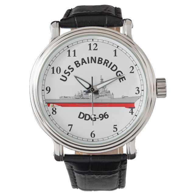 USS BAINBRIDGE - DDG-96 - ARLEIGH BURKE WATCH ARMBANDUHR (Vorderseite)