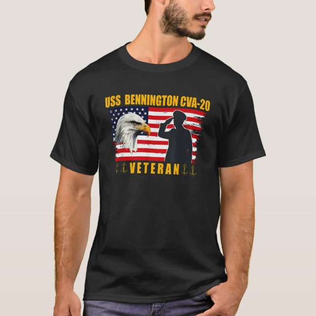 USS Bennington CVA 20 Aircraft Carrier Veterans Fa T-Shirt (Vorderseite)