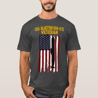 USS Bluefish SSN675 U-Boot Veterans Day Vathers T-Shirt