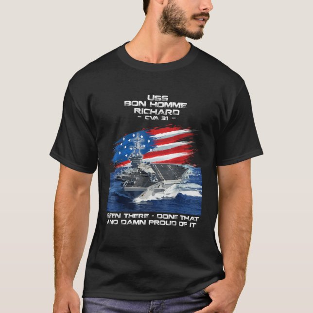 USS Bon Homme Richard CVA 31 Flugzeugträger Vete T-Shirt (Vorderseite)