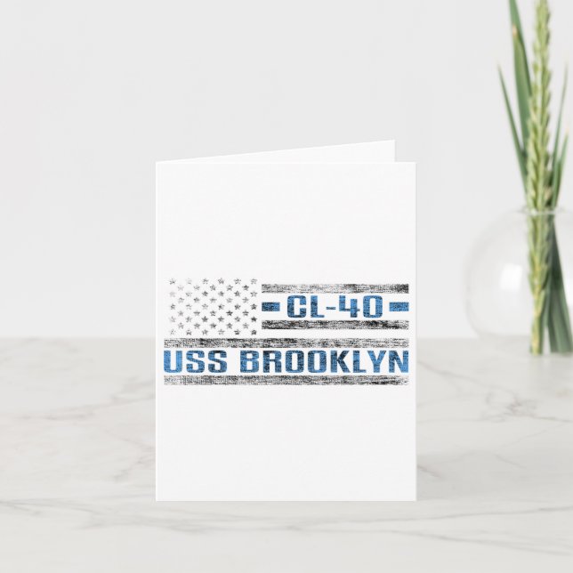 Uss Brooklyn World War Cruiser Cl-40 US Army Karte (Vorderseite)