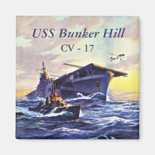 USS Bunker Hill auf See Magnet (Vorne)