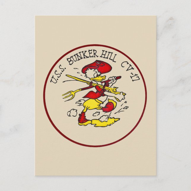 USS Bunker Hill Postkarte (Vorderseite)