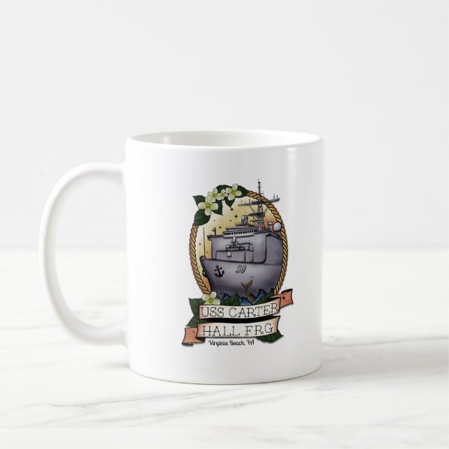 USS Carter Hall FRG Coffee Mug (Gauche)