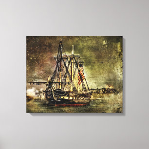 USS CONSTITUTION LEINWANDDRUCK