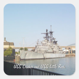 USS Croaker and USS Little Rock Quadratischer Aufkleber