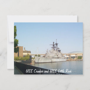 USS Croaker und USS Little Rock Postkarte