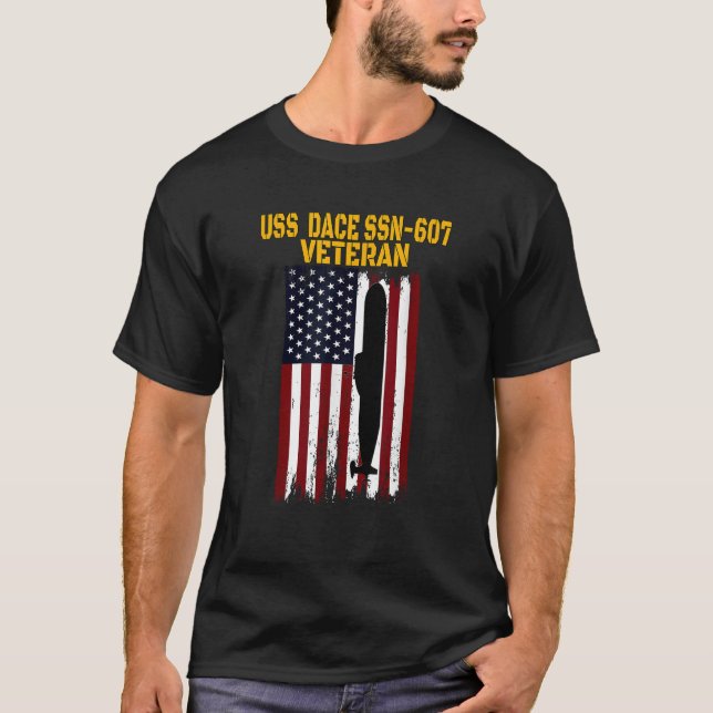 USS Dace SSN 607 U-Boot Veterans Day Father s D T-Shirt (Vorderseite)