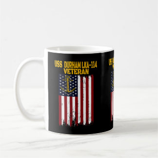 USS Durham LKA-114 Amphibious Cargo Ship Veterans Kaffeetasse
