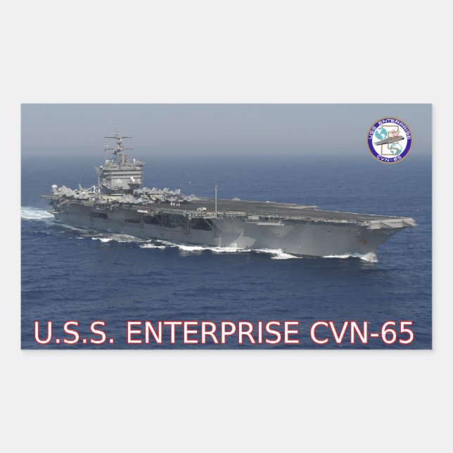 USS Enterprise CVN-65 Sticker (Vorderseite)