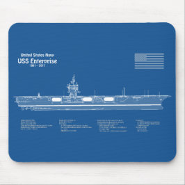 USS Enterprise (NCC-1701) - Pläne für Schiffskonze Mousepad