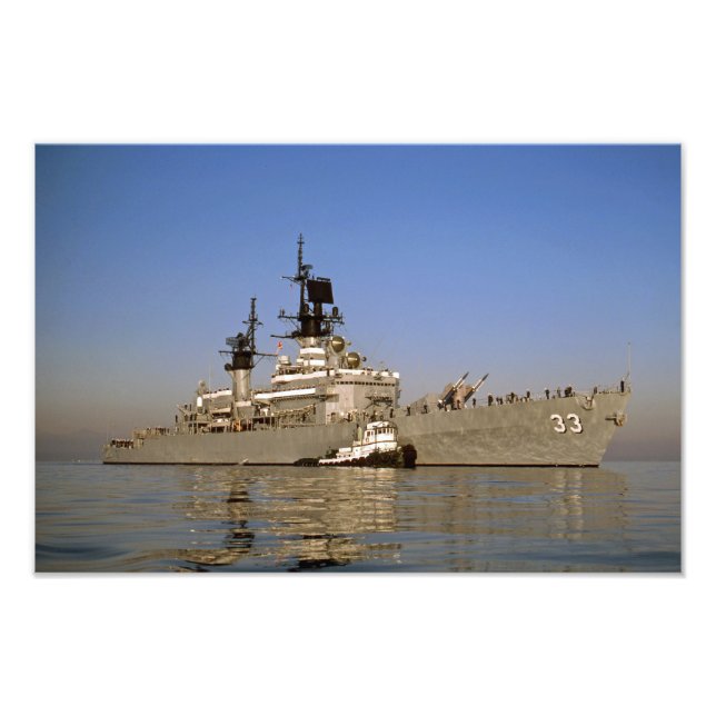 USS FOX CG-33 DLG-33 NAVY CRUISER GUIDED FISSILE FOTODRUCK (Vorne)