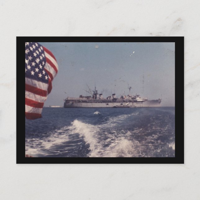 USS Fulton AS-11 Postkarte (Vorderseite)