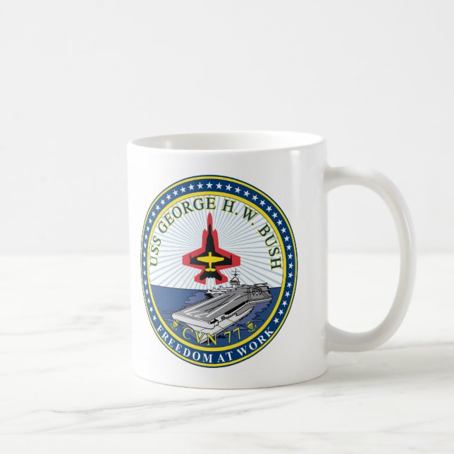 USS George H. W. Bush, CVN-77, insignia Kaffeetasse (Rechts)